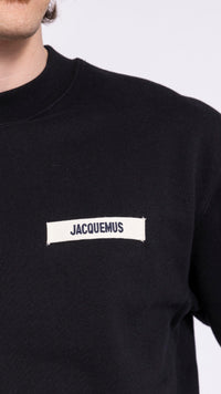 JACQUEMUS BLACK "LE SWEATSHIRT GROSGRAIN" SWEATSHIRT