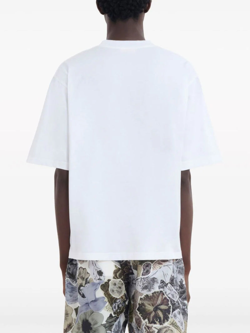 MARNI WHITE FLORAL COLLAGE T-SHIRT
