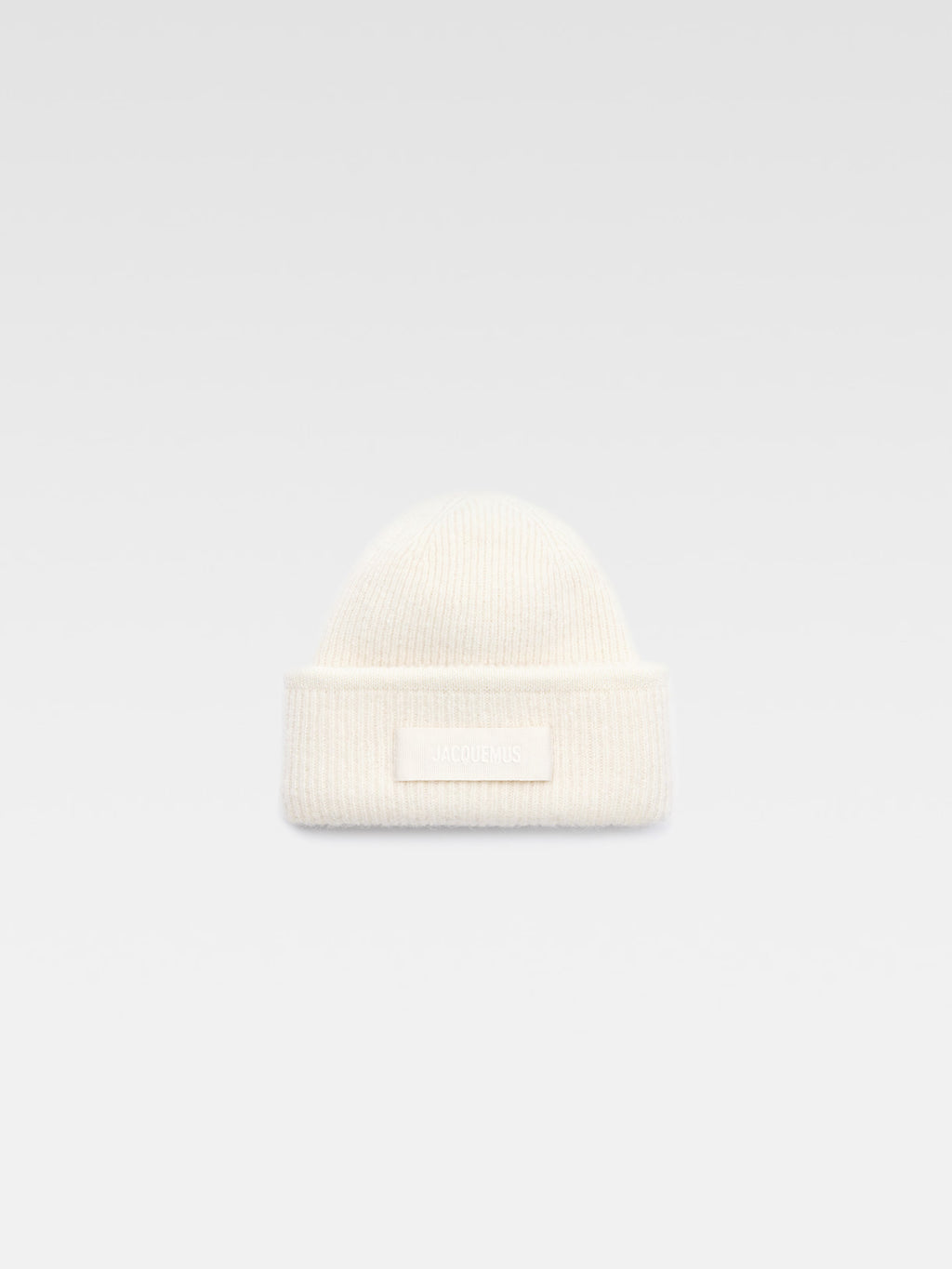 JACQUEMUS OFF-WHITE "LE BONNET GROS GRAIN" BEENIE