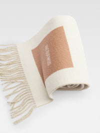 JACQUEMUS BEIGE "L'ECHARPE ROND CARRE" SCARF