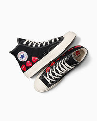 COMMES DES GARÇONS PLAY BLACK CONVERSE MULTI HEART HIGH TOP SNEAKER