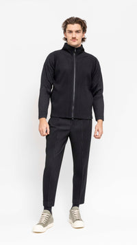 HOMME PLISSÉ BLACK BASICS ZIP TRACK JACKET