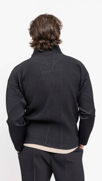 HOMME PLISSÉ BLACK BASICS ZIP TRACK JACKET