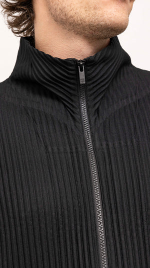 HOMME PLISSÉ BLACK BASICS ZIP TRACK JACKET