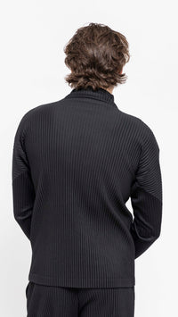 HOMME PLISSÉ ISSEY MIYAKE BLACK ROLLNECK T-SHIRT