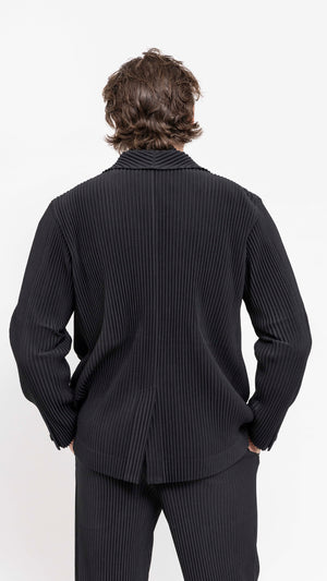 HOMME PLISSÉ ISSEY MIYAKE BLACK BASICS 2 BUTTON JACKET