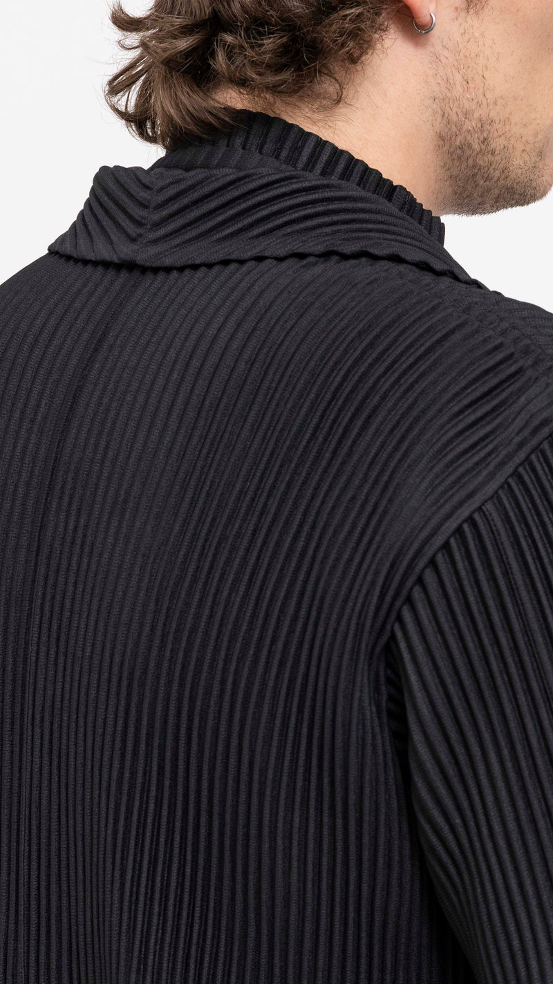 HOMME PLISSÉ ISSEY MIYAKE BLACK BASICS 2 BUTTON JACKET