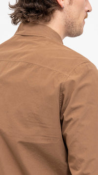 RICK OWENS DRKSHDW KHAKI BROWN COTTON OVERSHIRT