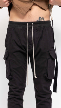 RICK OWENS DRKSHDW BLACK MASTADON CARGO PANTS