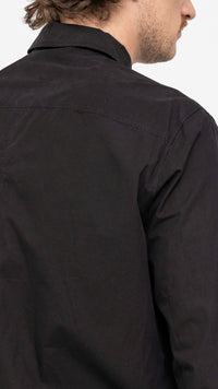 RICK OWENS DRKSHDW BLACK COTTON OVERSHIRT