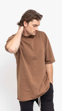 RICK OWENS DRKSHDW KHAKI BROWN JUMBO TEE