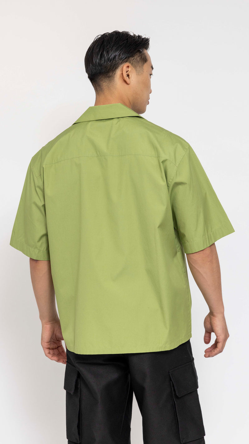 MARNI GREEN COTTON LOGO SHIRT