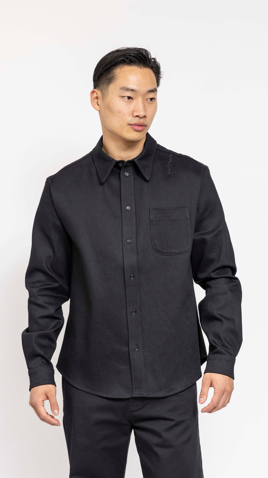 MARNI BLACK RAW DENIM POCKET SHIRT