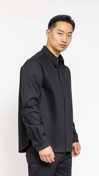 MARNI BLACK RAW DENIM POCKET SHIRT