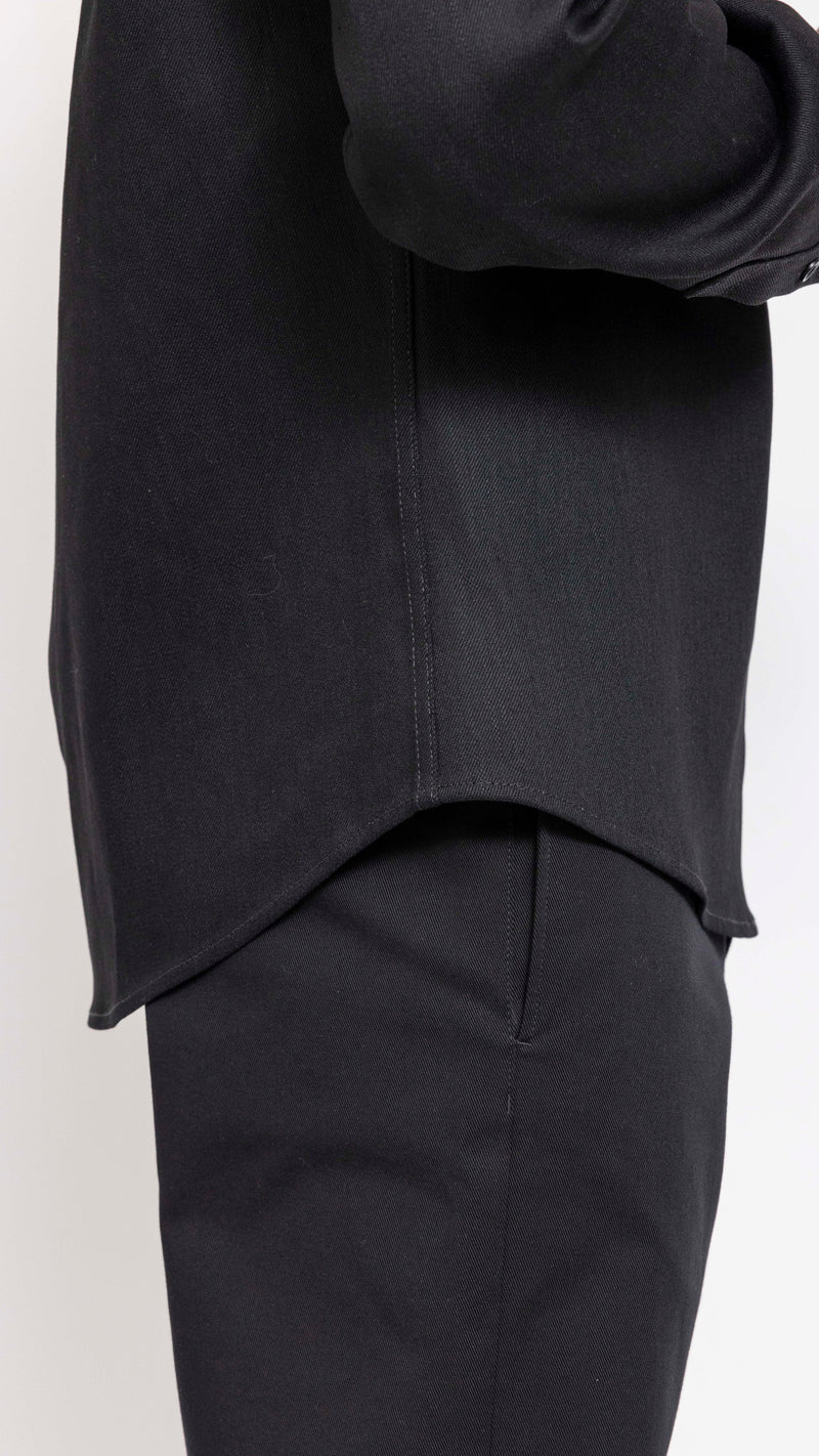 MARNI BLACK RAW DENIM POCKET SHIRT