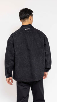 MARNI BLACK OVERSIZED DENIM POCKET SHIRT