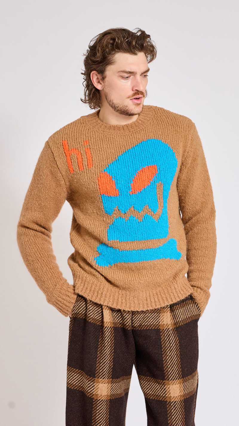 WALTER VAN BEIRENDONCK CAMEL HI SWEATER