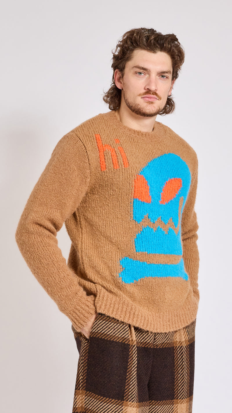 WALTER VAN BEIRENDONCK CAMEL HI SWEATER