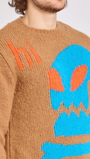 WALTER VAN BEIRENDONCK CAMEL HI SWEATER