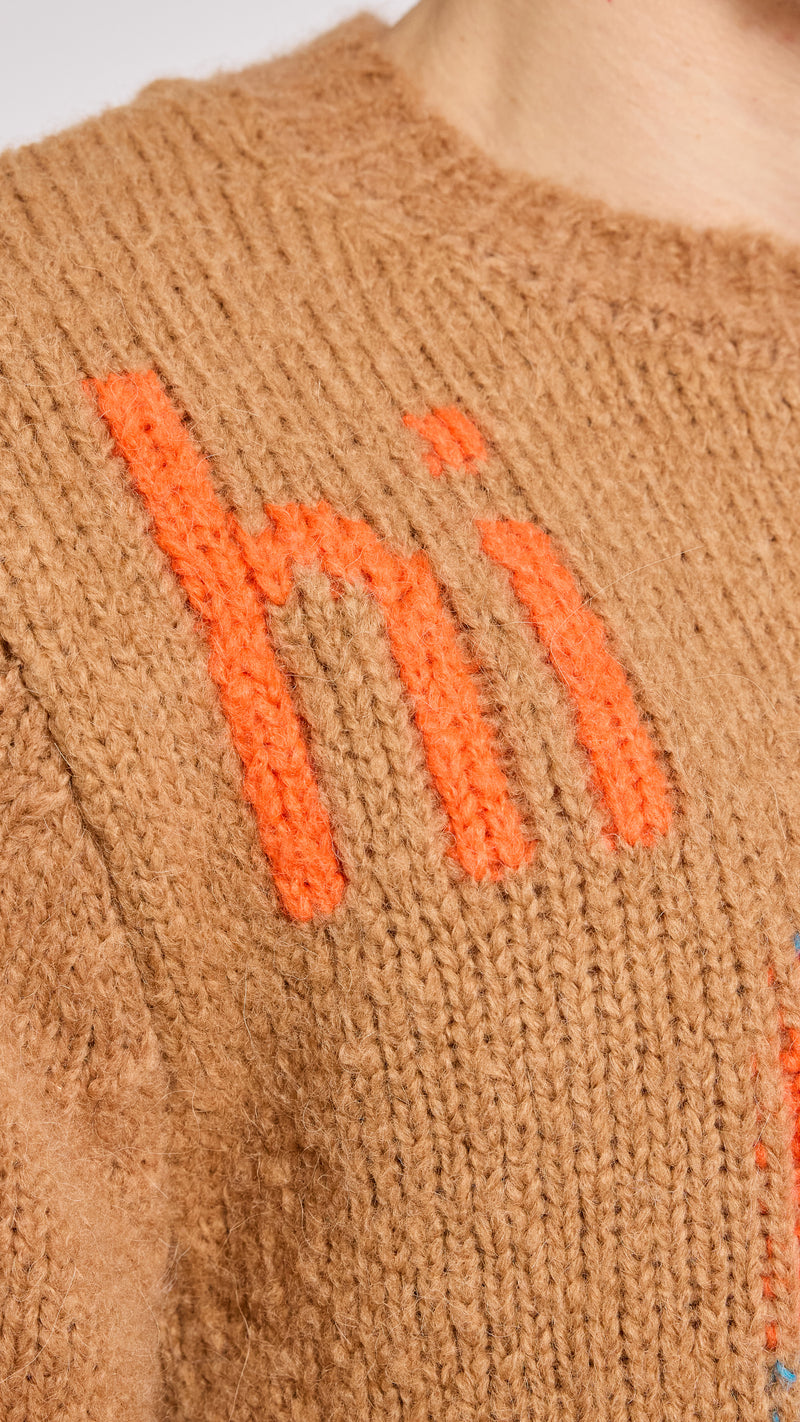 WALTER VAN BEIRENDONCK CAMEL HI SWEATER