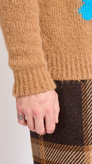 WALTER VAN BEIRENDONCK CAMEL HI SWEATER