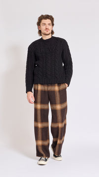 WALTER VAN BEIRENDONCK BLACK NEW ARAN SWEATER
