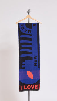 WALTER VAN BEIRENDONCK BLACK COMBO SCARF