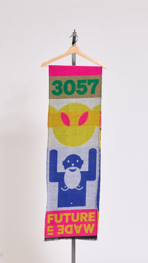 WALTER VAN BEIRENDONCK PINK COMBO SCARF