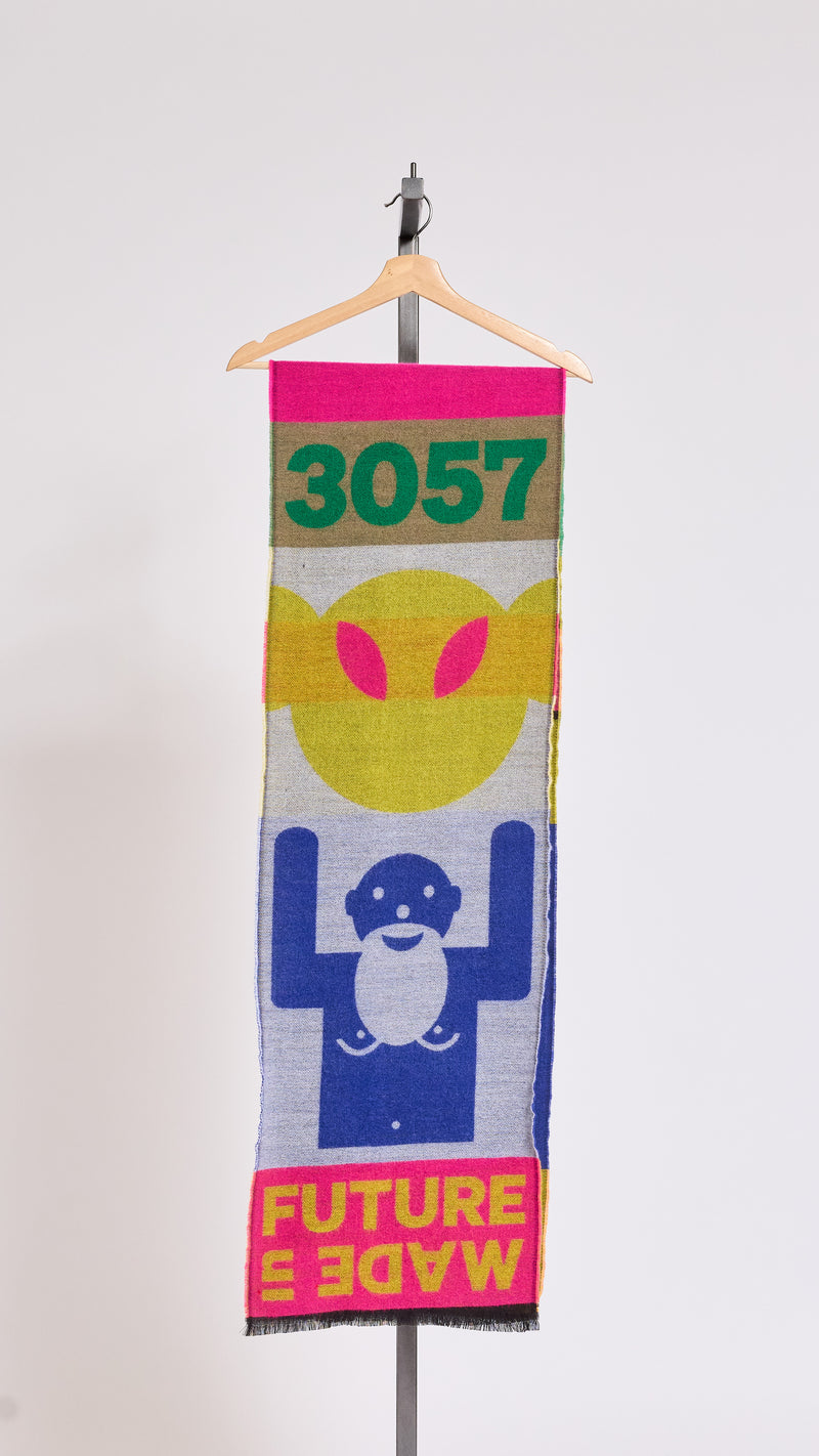 WALTER VAN BEIRENDONCK PINK COMBO SCARF