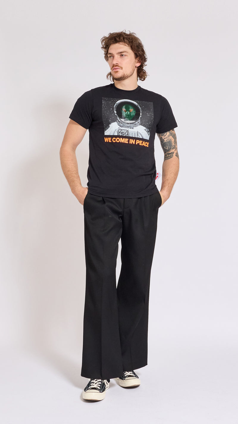 WALTER VAN BEIRENDONCK BLACK HOLOGRAM T-SHIRT