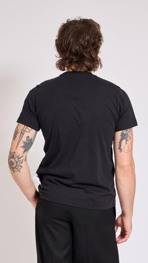WALTER VAN BEIRENDONCK BLACK HOLOGRAM T-SHIRT