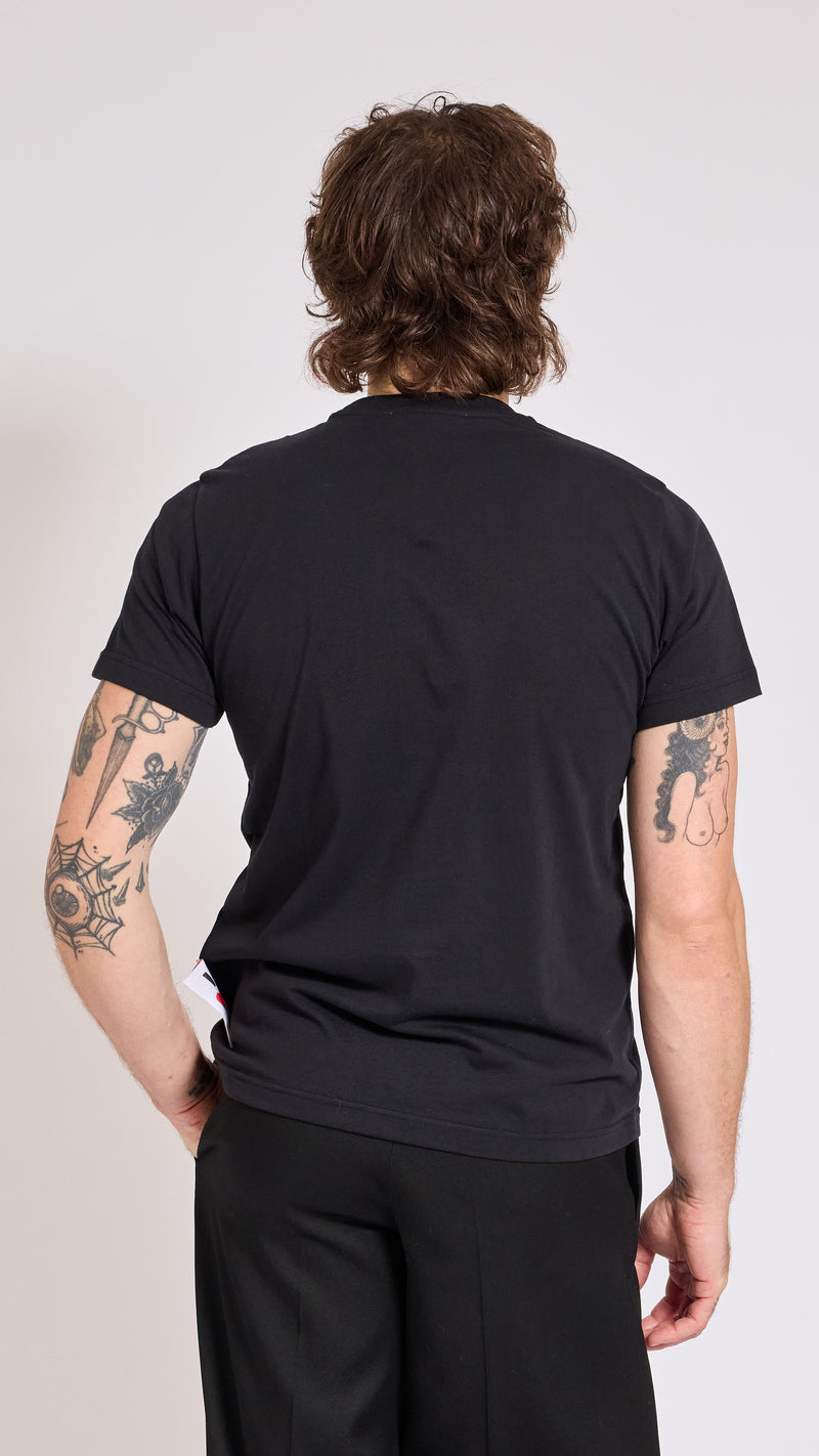 WALTER VAN BEIRENDONCK BLACK HOLOGRAM T-SHIRT