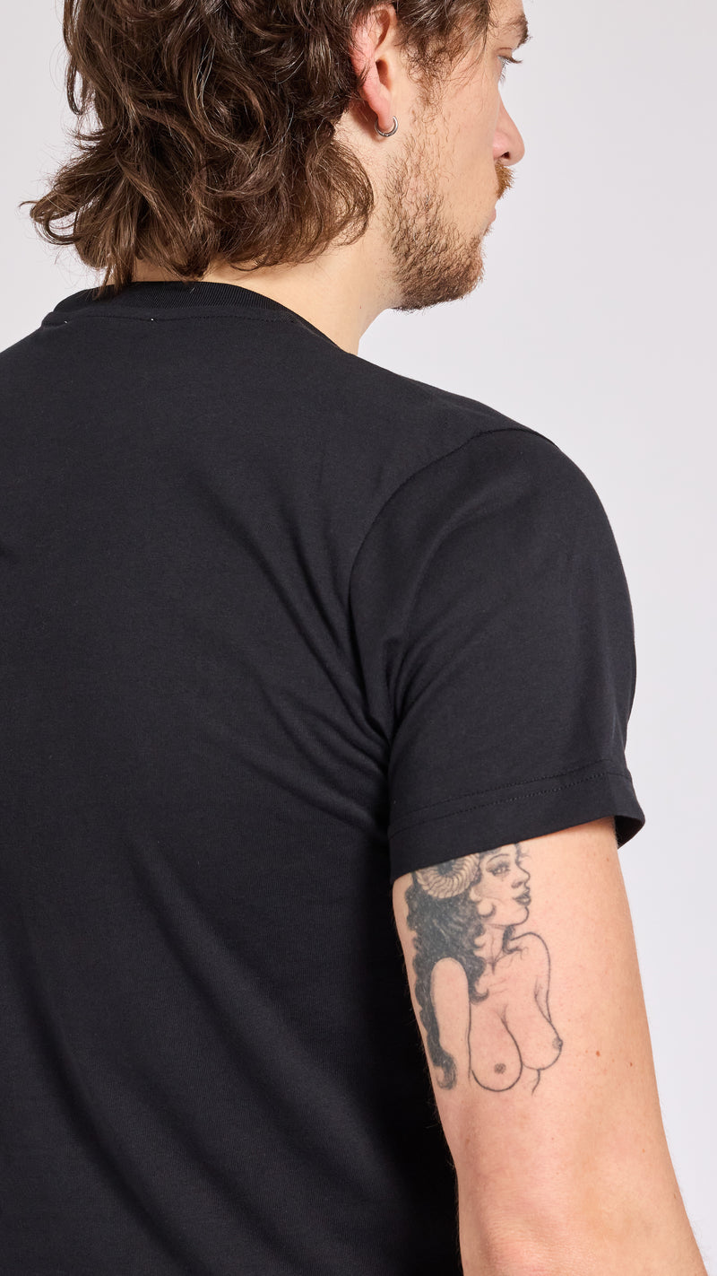 WALTER VAN BEIRENDONCK BLACK HOLOGRAM T-SHIRT