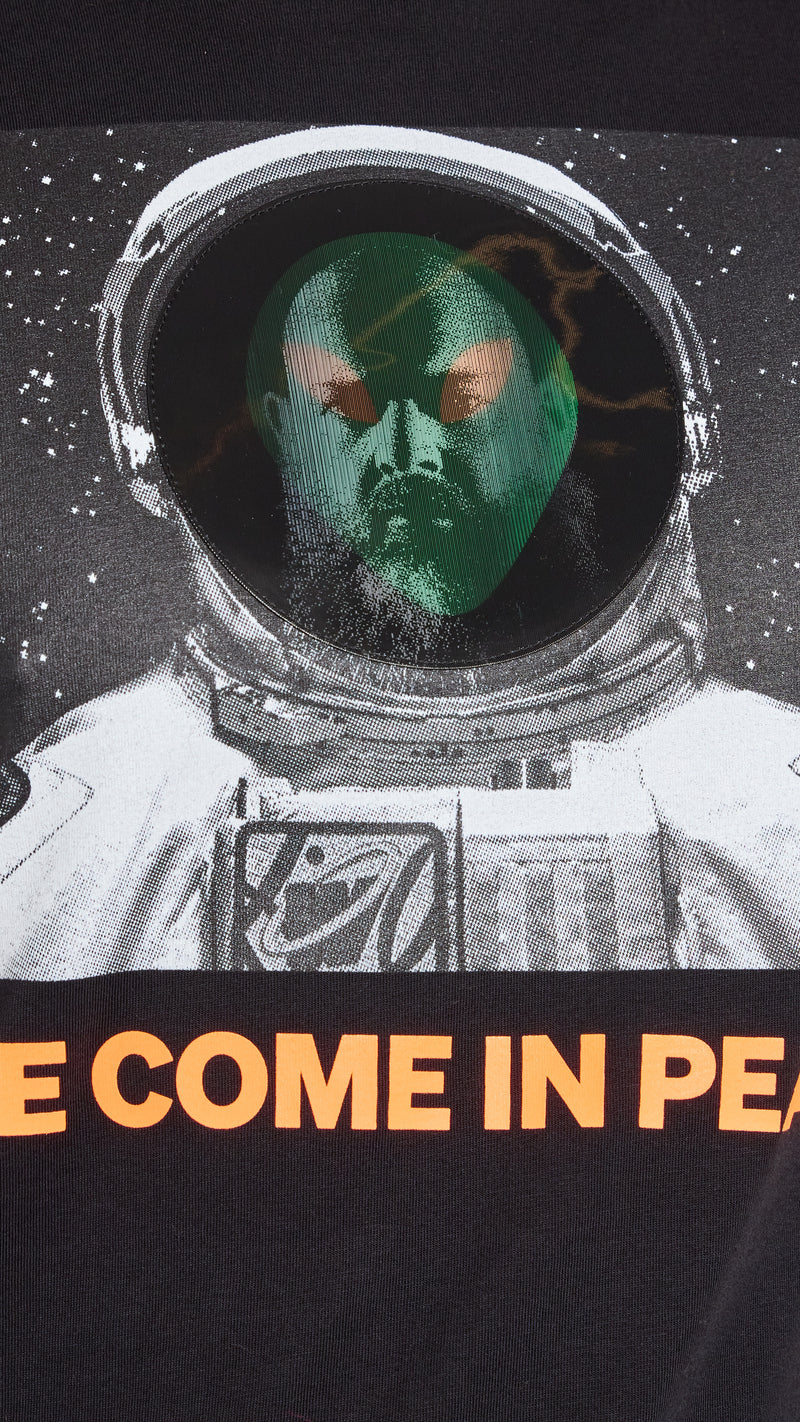 WALTER VAN BEIRENDONCK BLACK HOLOGRAM T-SHIRT