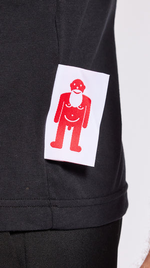 WALTER VAN BEIRENDONCK BLACK HOLOGRAM T-SHIRT