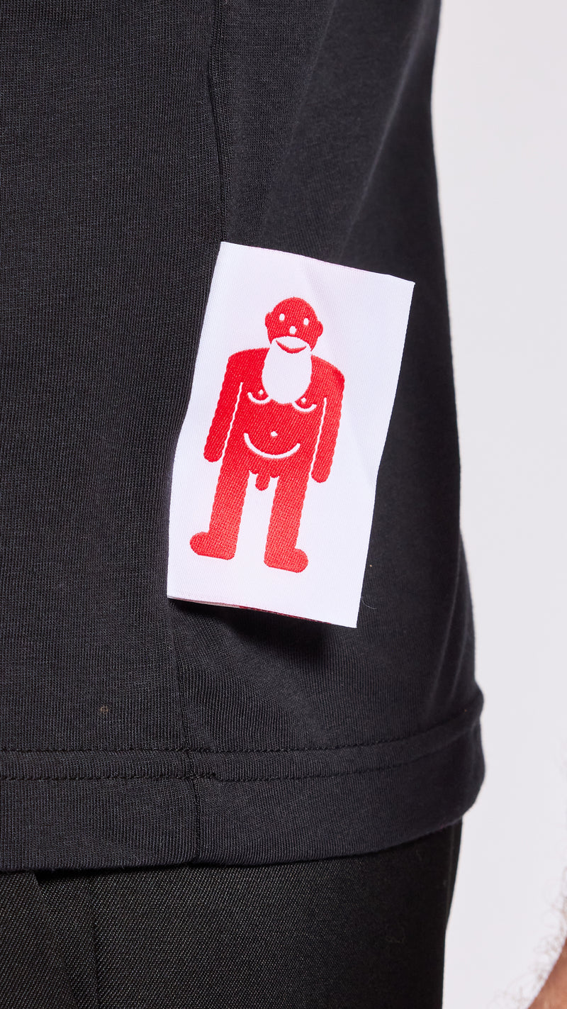 WALTER VAN BEIRENDONCK BLACK HOLOGRAM T-SHIRT