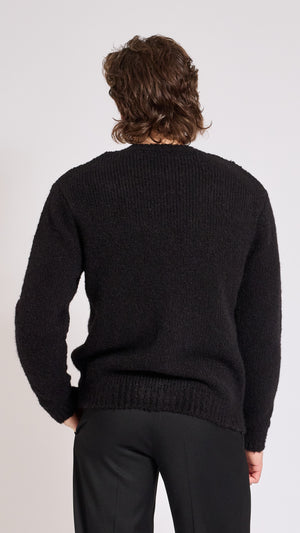 WALTER VAN BEIRENDONCK BLACK HI SWEATER