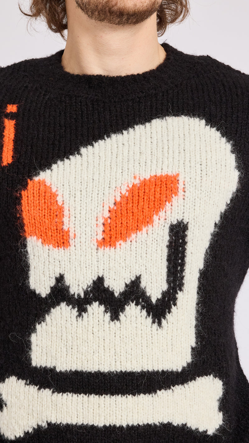 WALTER VAN BEIRENDONCK BLACK HI SWEATER