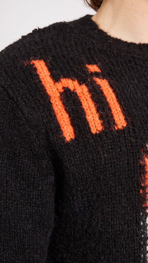 WALTER VAN BEIRENDONCK BLACK HI SWEATER