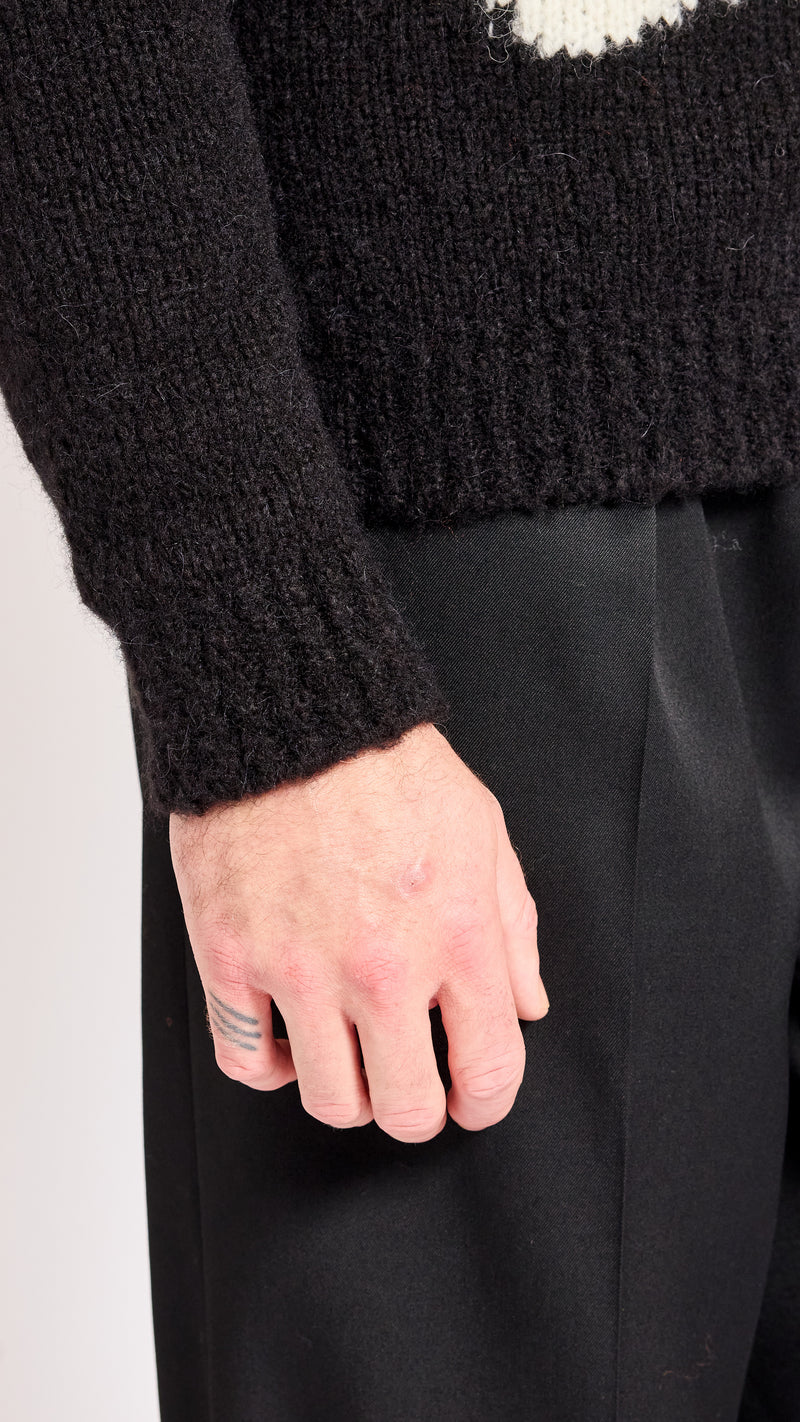 WALTER VAN BEIRENDONCK BLACK HI SWEATER