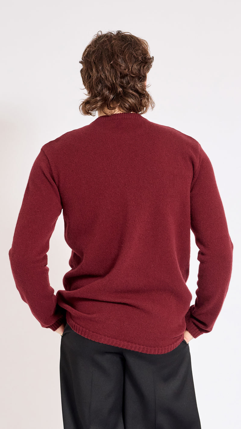 WALTER VAN BEIRENDONCK BORDEAUX BE BLUE SWEATER