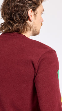 WALTER VAN BEIRENDONCK BORDEAUX BE BLUE SWEATER
