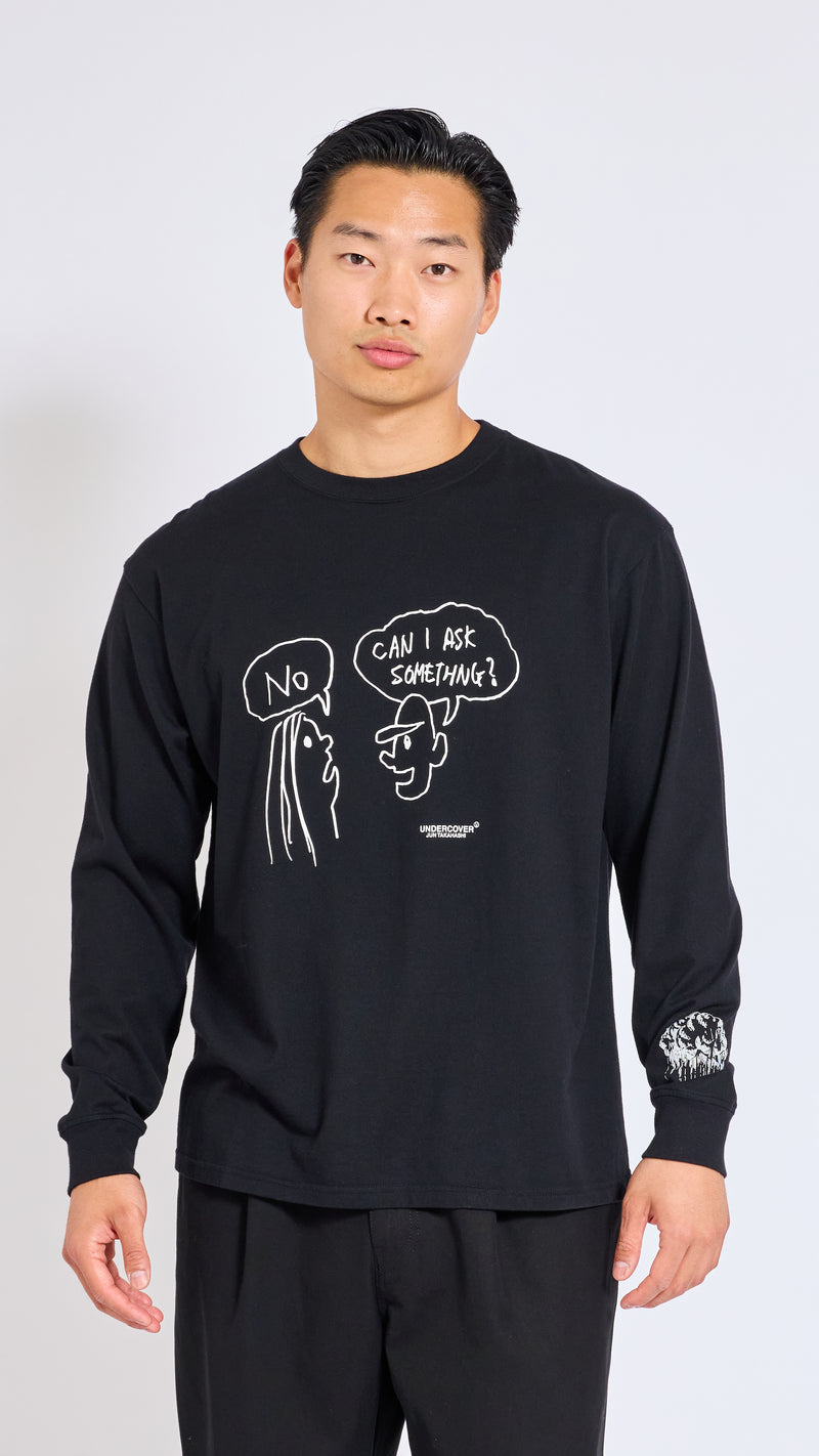UNDERCOVER BLACK LONG SLEEVE GRAPHIC T-SHIRT