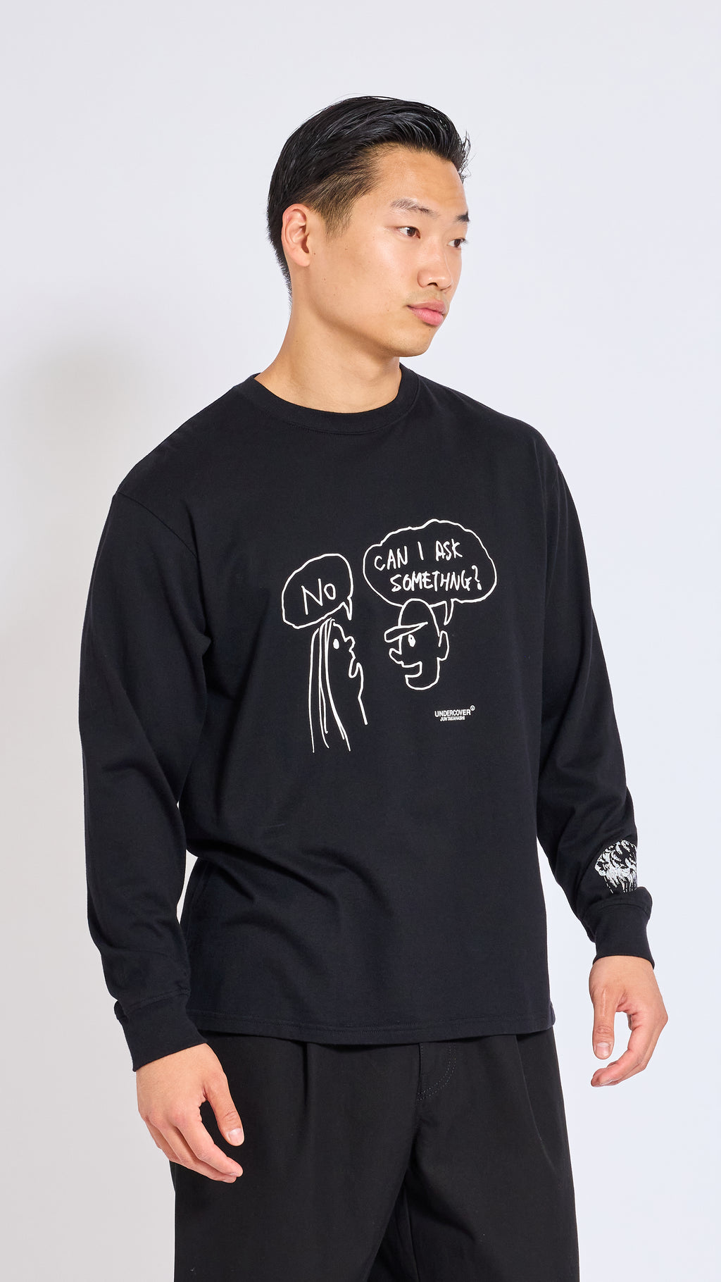 UNDERCOVER BLACK LONG SLEEVE GRAPHIC T-SHIRT