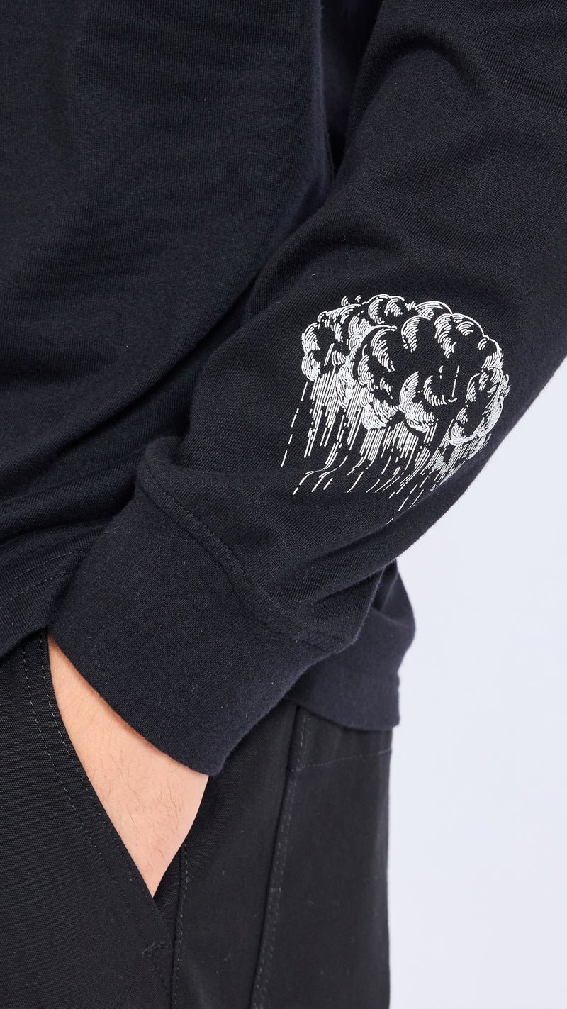 UNDERCOVER BLACK LONG SLEEVE GRAPHIC T-SHIRT
