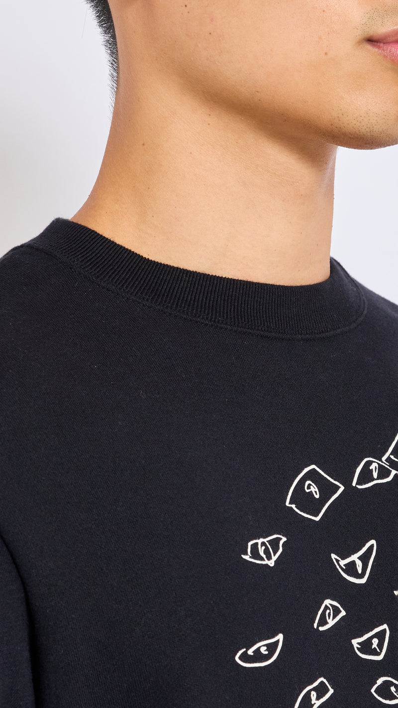 UNDERCOVER BLACK GRAPHIC SWEATSHIRT
