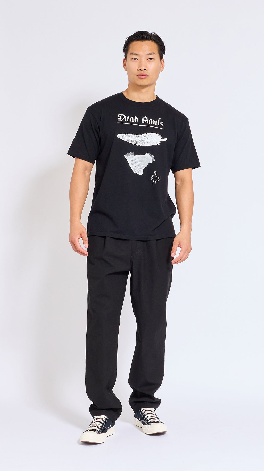 UNDERCOVER BLACK DEAD SOULS GRAPHIC T-SHIRT