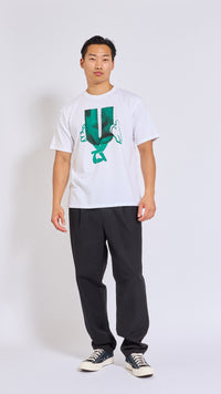 UNDERCOVER WHITE LETTER GRAPHIC T-SHIRT