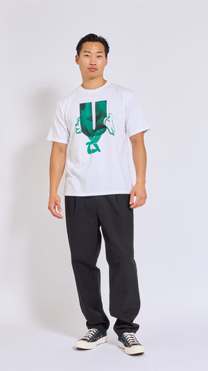 UNDERCOVER WHITE LETTER GRAPHIC T-SHIRT
