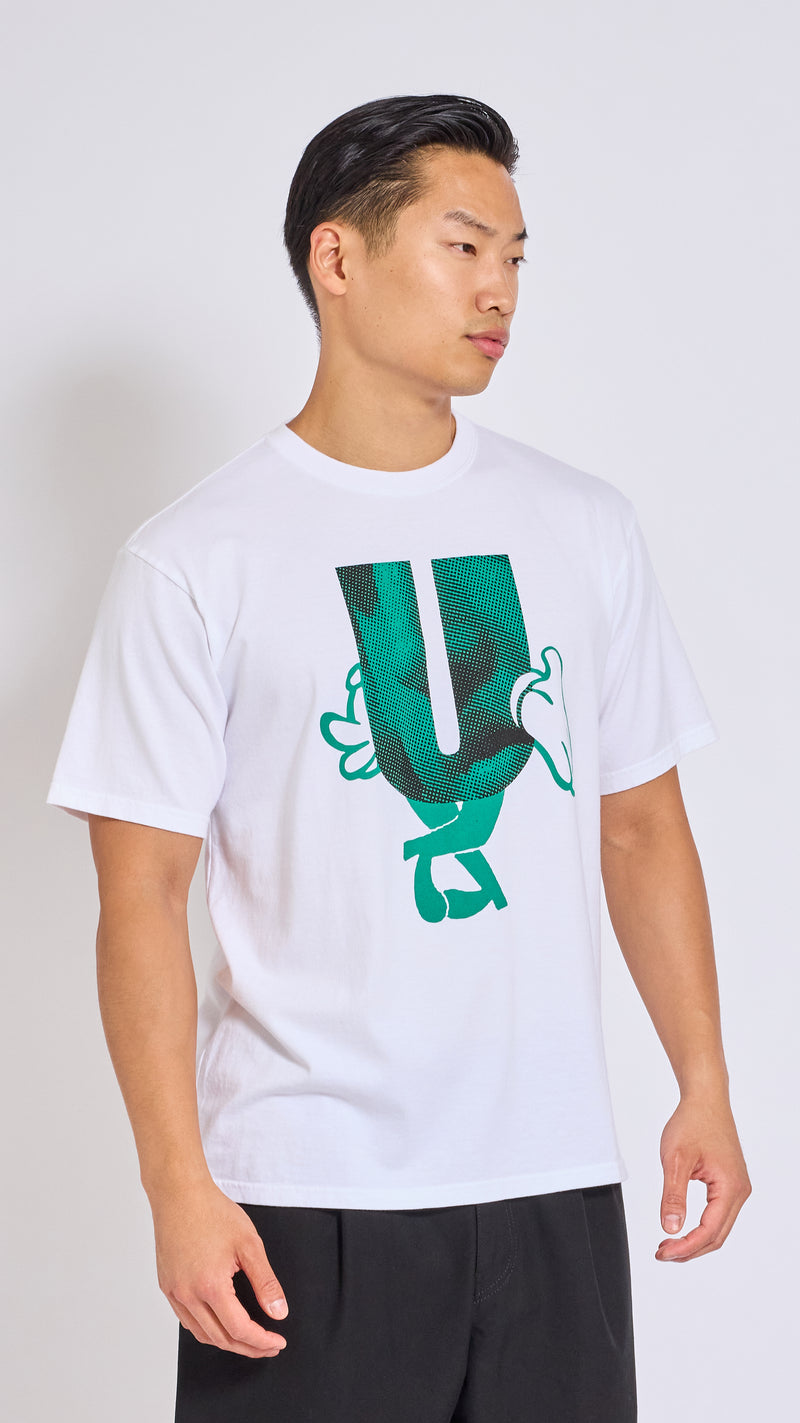 UNDERCOVER WHITE LETTER GRAPHIC T-SHIRT
